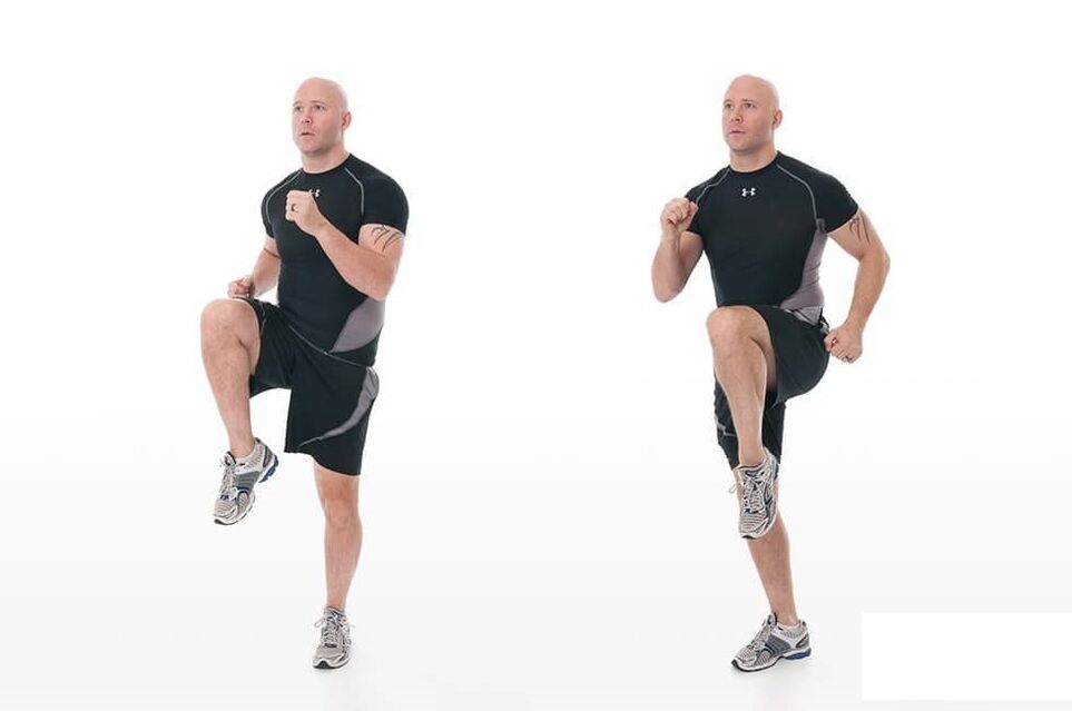 Runs in place of