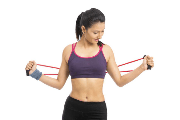 Exercise with elastic band