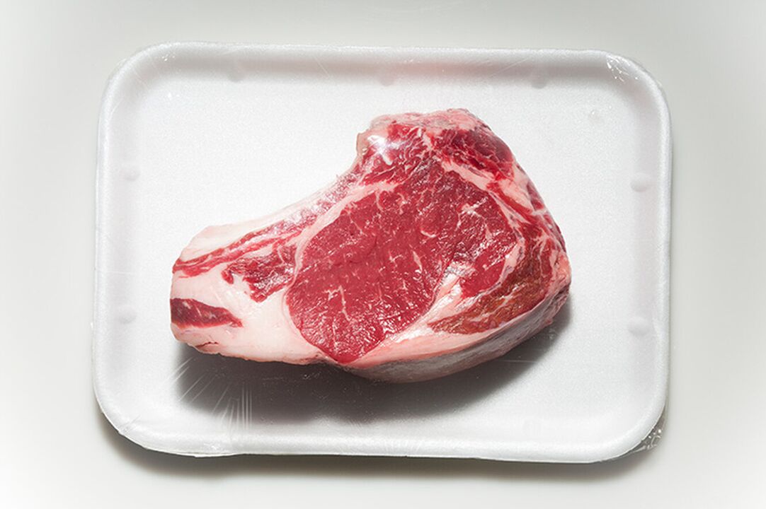 Many foods, such as red meat, are excluded from the menu in the gout diet. 
